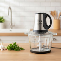 Long-Lasting Food Chopper with Glass Bowl Powerful Electric Food Chopper Countertop Appliance Compact for Home Cooks, Kitchen