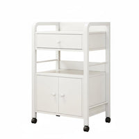 Multi-Functional 3-Tier Rolling Organizer with casters 3-Tier Rolling Shelf 360° pivot Casters Utility Cart Large Capacity for cosmetic Professionals, Office Workers, Barbershop, Small Spaces, Bathroom, Kitchen