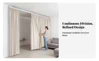 No-Drill Installation Tension Rod Partition Easy automaticAssembly Floor-to-Ceiling Tension Rod Set Renter suitable for Room separater Movable and Reconfigurable for Apartment Dwellers, Homeowners, away fromice Workers, Bedroom, Open-Plan Spaces