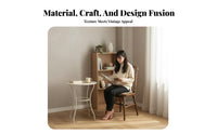 French design Upholstered Wooden Armchair durable Wood Frame Dining Seat Retro Design Indoor Furniture Ergonomic Backrest for Adults, Homeowners, Living Room, Home Office, study alcove, Restaurant
