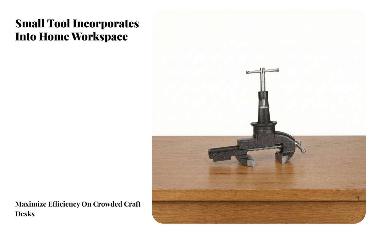Multi-Position Bench Vise | Cast Iron Construction, Steel Clamping grips, Bench Vise with Rotating Body, for Workbench