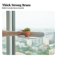 Suction mount shelf tooldrillless installation glass storage areaSaving for Living Room, Bathroom
