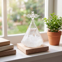 Crystal-Like Storm Glass Decorative Weather Forecast Bottle Transparent Teardrop Storm Glass Predicting for Science Enthusiasts, Office, Study