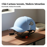 Baseball Cap Helmet 3C Certified Duckbill Helmet Sun Protection Motorcycle Baseball Cap for Men, Women, Summer, City Commuting, Outdoor Riding