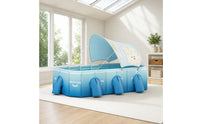 Foldable Pool with Canopy No-Inflation Pool with Shade Above-Ground for Family, Kids, Garden, Patio