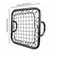 Goalkeeper Training Rebounder Dual Handle Handheld Soccer Rebounder 50x50 Cm Handheld Return Net for Goalkeepers, Athletes