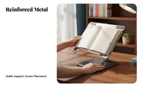 Adjustable Rotating Bookrest Foldable & Portable Rotating Bookrest Multi-Functional literature Stand for Students, Professionals, Study, Bedroom, Kitchen