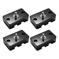 4 Pieces Vibration Isolation Pad Shock-Absorbing Rubber Block with Stud Anti-Vibration Rubber Blocks Load-Bearing Low-Height