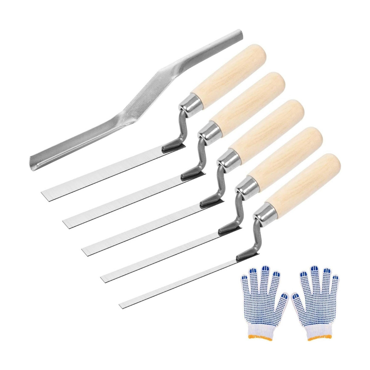 6 Pieces Tuck Pointing Trowel Lightweight Pointing Trowel Tapered Brick and Mortar Joint Tool for Masons, Home Improvers, Masonry Repair