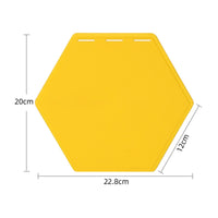 Hexagonal Training Mat Molded Floor Spot Markers  Low-Level Pad-Profile Training Gear for Athletes, Home Workouts