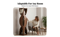 360-Degree Rotation Rotating Book Unit Space-Saving Rotating Hourglass Unit Modern Design Bookcase Multi-Tier Design for Apartment Dwellers, Homeowners, Living Room, Small Areas, Home Office, Playroom