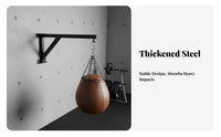 High Load Capacity Wall Mounted Striking Bag Bracket Triangular Support Design Heavy Bag Wall Mount Powder Coated Heavy Duty Sandbag Hanger Space Saving for Home Gym Users, Combat Artists, MMA Fighters, Indoor, Garage, Basement