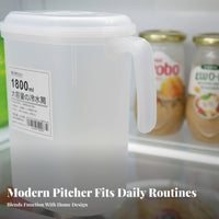 Iced Tea Maker Large Capacity Water Jug with Lid Heat Resistant Refrigerator Door Pitcher for Party, Outdoor