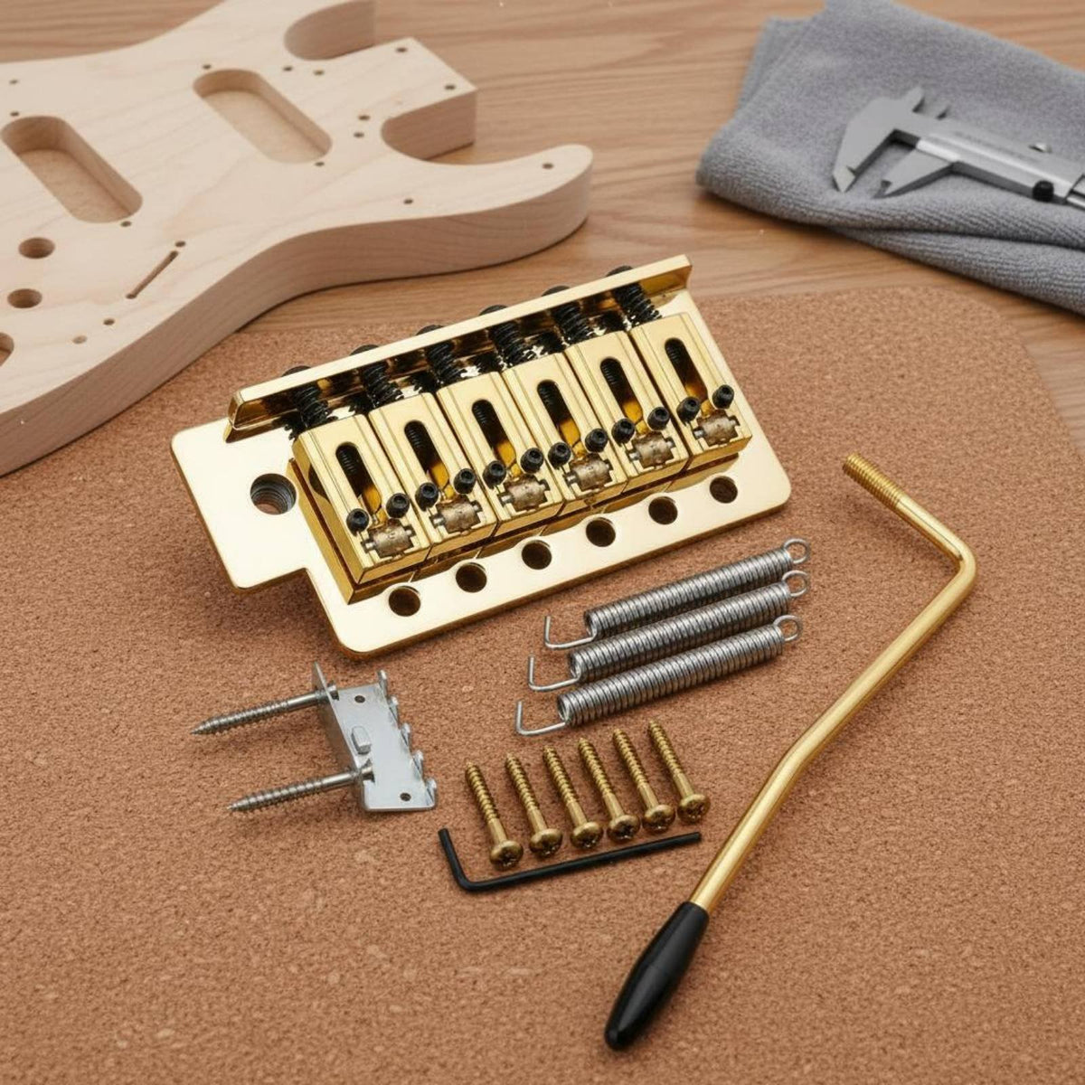 Electric Guitar Tremolo Bridge Easy to Install S-Type Type Note Modulation Bridge Long-Lasting for Guitarists