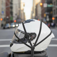Motorcycle Fastening Strap Adjustable Helmet Bungee Strap Easy to Use Bungee Cord with Hooks for Electric Bikes, Travel