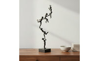 Light Luxury Look Metal Human Sculpture Conversation Starter Modern Figure Statue Stable Base Display Ornament Silver Electroplated Finish