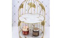 Multi-Layer Birdcage Storage Rack European Design Aesthetic Birdcage Makeup Organizer for Bakers, Desktop, Dressing Table, Party