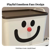 Cheerful Face Storage Cube Stackable Organizer Box Cute Design for Nursery