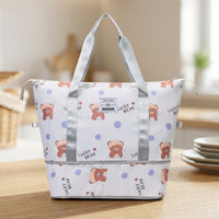 Large Capacity Tote Bag with Trolley Sleeve Printed Carry on Tote with Trolley Sleeve Oversized Long-Lasting for Weekend Trips, Gym
