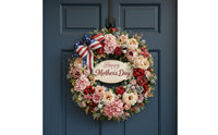 Independence Day Wreath Independence Day Patriotic Flower Wreath Holiday Decoration Home Decor for Porch, Wall