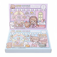 Amusement Wheel Guka Display Set Gift Box Amusement Wheel Sticker Craft Kit Cartoon Sticker Art Kit
