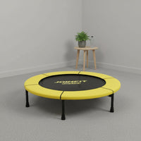 Compact Size Mini Trampoline Low Low-Stress Workout Exercise Trampoline Stable Frame Small Fitness Rebounder Heavy Duty Springs for Adults