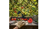 Clamp-Type Head Manual Plant Tying Machine Metal Body Plant Tying Machine Long Handle Garden Binding Tapener for Vineyard Workers, Gardeners, Vineyards, Greenhouses, Nurseries