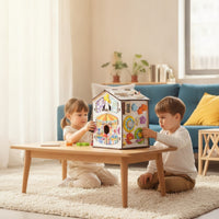 Busy Board House Child-Centered Busy House Toddler for Playroom, Preschoolers