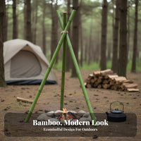 Lashed Pole Tripod Versatile Event Decoration Rustic Design Support Structure for Campers, DIY Enthusiasts, Outdoor, Camping, Weddings