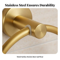 Secure Mounting Wall-Mounted Towel Hoop Easy Installation Towel and Bath Tissue Roll Holder Kit Modern Design Bathroom Hardware Set Heavy Duty for Homeowners, DIY Enthusiasts, Interior Designers, Washroom, Restroom, Powder Room, Kitchen