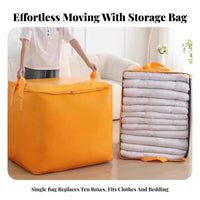 Thickened Material Large Capacity Moving Bag Tear-Resistant Extra Large Moving Bag Foldable for Renters, Homeowners, Dorm Room, Car Trunk