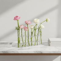 Test Tube Vase Modern Minimalist Design Glass Tube Flower Holder Elegant Desktop Water-Cultivated Planter for Gardeners