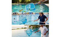 Aluminum Frame Pool Skimmer Net Fine-Mesh Pool Cleaning Net Heavy Duty Leaf Skimmer Deep