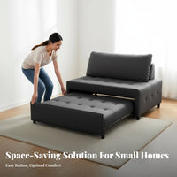 Foldable Single Fold-expandable Sleeper Chair Space-Saving Transformable Chair Bed 2-in-1 Design Transformable Seating Plush Cushioning for Apartment Dwellers, Students, individuals, Small Spaces, Living Room, Bedroom, Playroom
