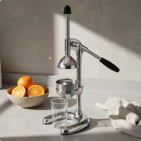 No Electricity Stainless Steel Hand Juicer Easy to Clean Orange Juicer High Yield Hand Crank Juice Press Rubber Feet