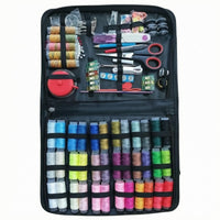 Elastic Bands Portable Sewing Kit Compartmented Zippered Sewing Case Zipper Closure Craft Supply Set Compact
