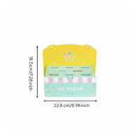 Role Play Wooden Dessert Vending Toy Cute Ice Cream Shop Playset Colorful Pretend Ice Cream Shop Set Educational for Children, Kids