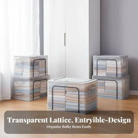 Foldable Frame Storage Box Stackable Framed Storage container dirtresistant for Dorm Room