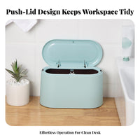 Mini Desktop Trash Can Double Layer Design Desktop Trash Can Compact Size Mini Press-Top Garbage Bin for Students, Homeowners, Dorm Room, Bedroom, Car