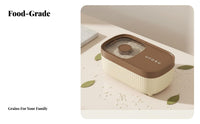 Moisture-Proof Rice Storage Bin Single-Hand Operation Grain Storage Bin Safe for Countertop, Cabinet