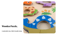 Child-Centered Inspired 3D Wooden Game Board Easy to Grasp Creature Learning Game Cognitive Development for Toddlers, Preschoolers