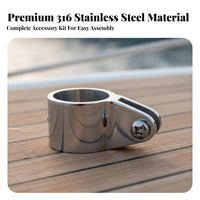Bimini Top Hardware Set Aquatic Grade Bimini Top Hardware Kit Stainless Steel Jaw Slide Loop End Kit for Boats