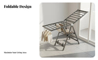 Foldable Clothes Dehydrating Rack Space-Saving Foldable Laundry Stand Heavy Duty Freestanding Clothes Horse for Apartment Dwellers, Balcony, Indoor