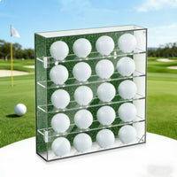 Ball Display Case 5-Tier Acrylic Display Case Clear Golf Ball Holder for Collectors, Sports Fans, Game Room, Clubhouse, Office