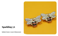 Sparkling Rhinestones Glittering Bee Air Vent Clip Easy Installation Jeweled Creature Car Air Clean Ener Clean Scent for Women, Drivers