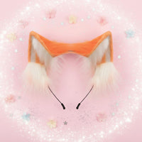 Faux Animal Ear Headband Handmade Animal Ear Cosplay Headwear Soft & Comfortable Fuzzy Animal Ears for Girls, Women, Live Broadcasting, Parties