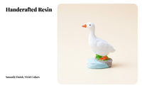 Micro Landscape Duck Decor Cute Waterfowl Figure Family Figurine Handmade Tiny Resin Duckling for Kids, Terrarium, Potted Plants, Desktop