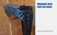 Wall-Mounted Ski Organizer, 3D Printed Polylactic Acid, Minimalist Design, Secure Storage for Skis & Poles