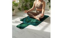 Exercise Mat Suede Pilates Mat Printed Rounded Corners for Studio, Home Workouts