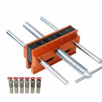 Precise Positioning Self Centering Doweling Jig Adjustable Clamp Dowel Drilling Jig Wear-Resistant Hand Tool for Woodworkers, DIY Enthusiasts, Workshop